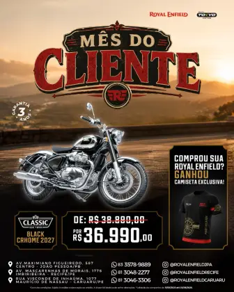 ROYAL ENFIELD CLASSIC 650 BLACK CHROME 