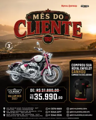 ROYAL ENFIELD CLASSIC 650 VALLAM RED 