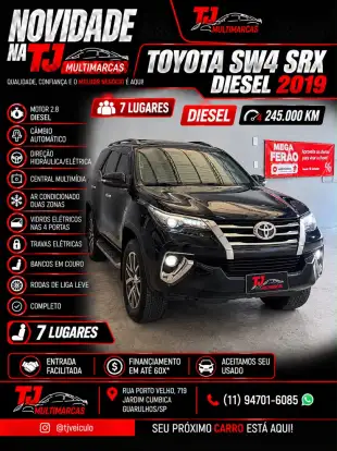 TOYOTA-HILUX SW4-2.8 SRX 4X4 7 LUGARES 16V TURBO INTERCOOLER DIESEL 4P AUTOMÁTICO TOYOTA-HILUX SW4-2018