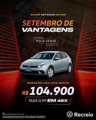 VOLKSWAGEN POLO 1.0 170 TSI SENSE AUTOMÁTICO