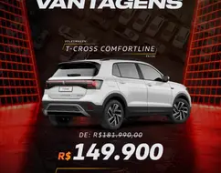 VOLKSWAGEN T-CROSS 1.0 200 TSI TOTAL FLEX COMFORTLINE AUTOMÁTICO VOLKSWAGEN T-CROSS 1.0 200 TSI TOTAL FLEX COMFORTLINE AUTOMÁTICO