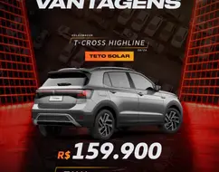 VOLKSWAGEN T-CROSS 1.4 250 TSI TOTAL FLEX HIGHLINE AUTOMÁTICO VOLKSWAGEN T-CROSS 1.4 250 TSI TOTAL FLEX HIGHLINE AUTOMÁTICO