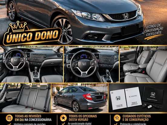 HONDA-CIVIC-2.0 LXR 16V FLEX 4P AUTOMÁTICO HONDA-CIVIC-2016
