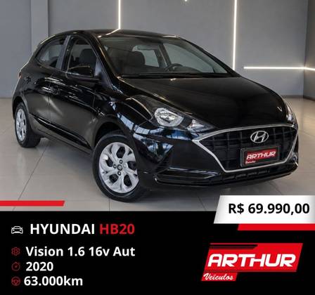 HYUNDAI HB20 1.6 16V FLEX VISION AUTOMÁTICO