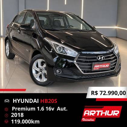 HYUNDAI HB20S 1.6 PREMIUM 16V FLEX 4P AUTOMÁTICO