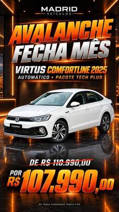 VOLKSWAGEN VIRTUS 1.0 200 TSI COMFORTLINE AUTOMÁTICO