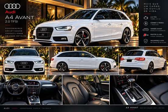 AUDI-A4-2.0 TFSI AMBIENTE AVANT 180CV GASOLINA 4P MULTITRONIC AUDI-A4-2013