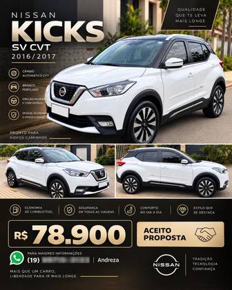 NISSAN KICKS 1.6 16V FLEXSTART SV LIMITED 4P XTRONIC