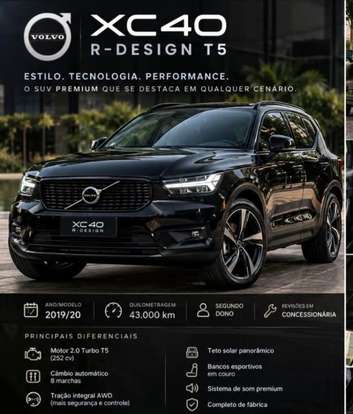 VOLVO-XC40-2.0 T5 GASOLINA R-DESIGN AWD GEARTRONIC VOLVO-XC40-2019