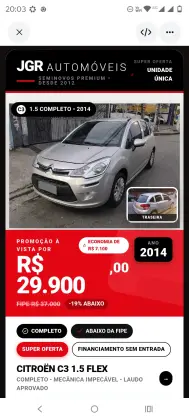 CITROËN C3 1.5 ORIGINE 8V FLEX 4P MANUAL