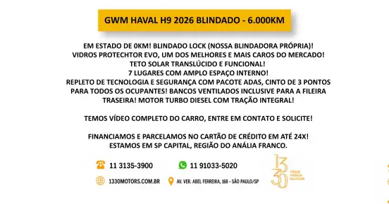 GWM-HAVAL H9-2025