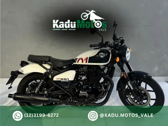 ROYAL ENFIELD SHOTGUN 650 STENCIL WHITE 