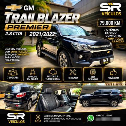 CHEVROLET TRAILBLAZER 2.8 PREMIER 4X4 16V TURBO DIESEL 4P AUTOMÁTICO