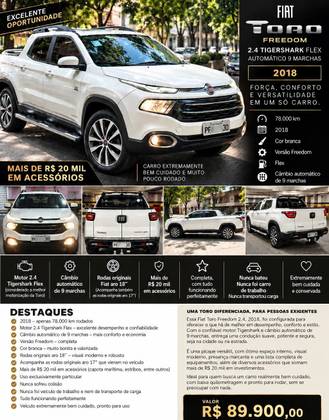 FIAT TORO 2.4 16V MULTIAIR FLEX FREEDOM AT9