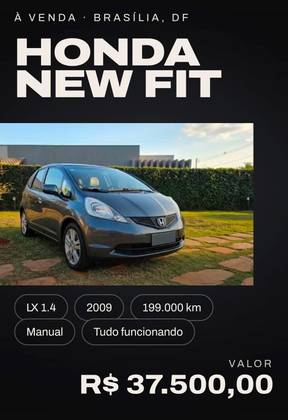 HONDA FIT 1.4 LX 16V FLEX 4P MANUAL
