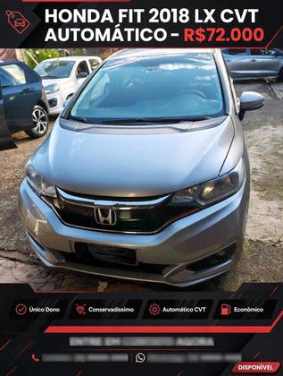 HONDA FIT 1.5 LX 16V FLEX 4P AUTOMÁTICO