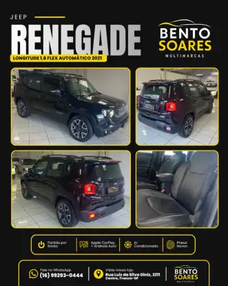 JEEP-RENEGADE-1.8 16V FLEX LONGITUDE 4P AUTOMÁTICO JEEP-RENEGADE-2020