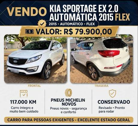 KIA SPORTAGE 2.0 EX 4X2 16V FLEX 4P AUTOMÁTICO