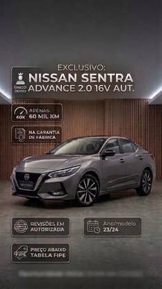 NISSAN SENTRA 2.0 16V GASOLINA ADVANCE XTRONIC