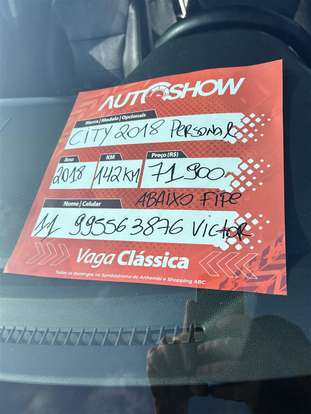 HONDA-CITY-1.5 PERSONAL 16V FLEX 4P AUTOMÁTICO HONDA-CITY-2018