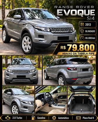 Land Rover Range Rover Evoque 2.0 Pure Tech 4WD 16V Gasolina 4P Automático