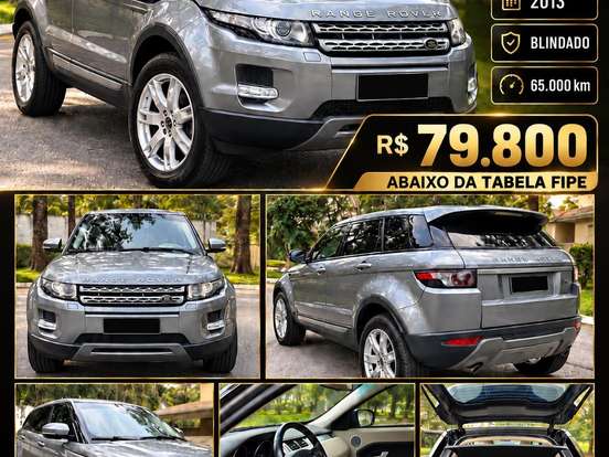 LAND ROVER-RANGE ROVER EVOQUE-2.0 PURE TECH 4WD 16V GASOLINA 4P AUTOMÁTICO LAND ROVER-RANGE ROVER EVOQUE-2013