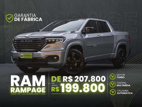 RAM-RAMPAGE-2.0 HURRICANE 4 TURBO GASOLINA R/T 4X4 AUTOMÁTICO RAM-RAMPAGE-2025