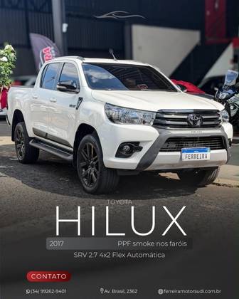TOYOTA HILUX 2.7 SRV 4X2 CD 16V FLEX 4P AUTOMÁTICO