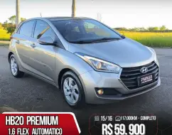 HYUNDAI HB20 1.6 PREMIUM 16V FLEX 4P AUTOMÁTICO HYUNDAI HB20 1.6 PREMIUM 16V FLEX 4P AUTOMÁTICO