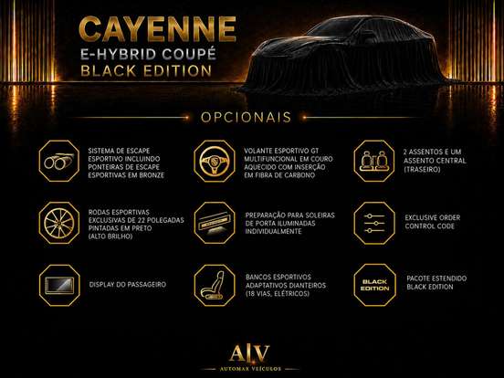 PORSCHE-CAYENNE-3.0 V6 S E-HYBRID BLACK EDITION COUPÉ AWD TIPTRONIC S PORSCHE-CAYENNE-2025