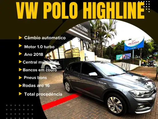 VOLKSWAGEN-POLO-1.0 200 TSI HIGHLINE AUTOMÁTICO VOLKSWAGEN-POLO-2017