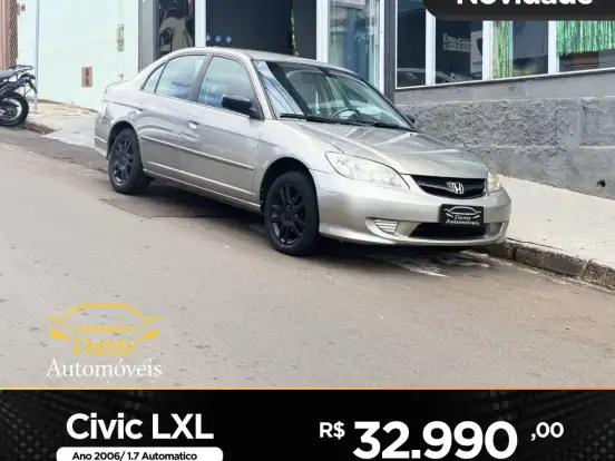 HONDA-CIVIC-1.7 LXL 16V GASOLINA 4P AUTOMÁTICO HONDA-CIVIC-2006