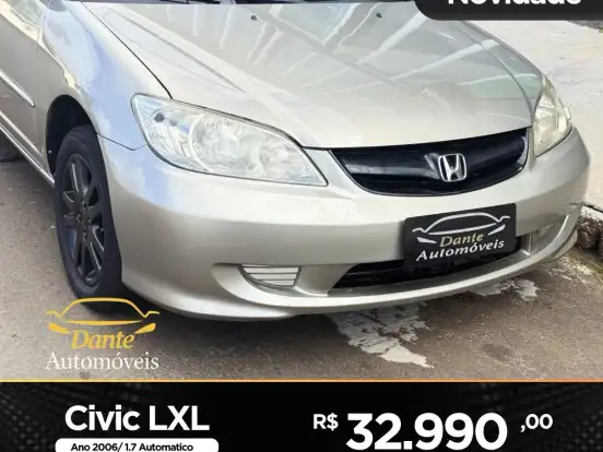 HONDA-CIVIC-1.7 LXL 16V GASOLINA 4P AUTOMÁTICO HONDA-CIVIC-2006