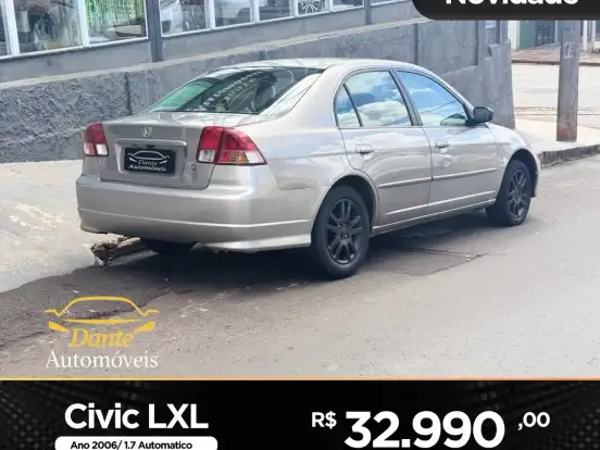 HONDA-CIVIC-1.7 LXL 16V GASOLINA 4P AUTOMÁTICO HONDA-CIVIC-2006