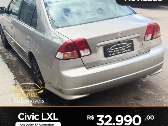 HONDA-CIVIC-1.7 LXL 16V GASOLINA 4P AUTOMÁTICO HONDA-CIVIC-2006