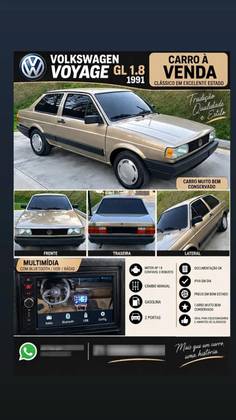 VOLKSWAGEN VOYAGE 1.8 GL 8V GASOLINA 2P MANUAL