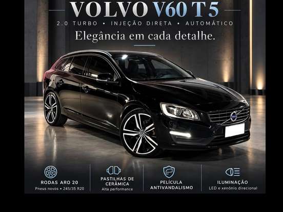 VOLVO-V60-2.0 T5 KINETIC TURBO GASOLINA 4P AUTOMÁTICO VOLVO-V60-2015