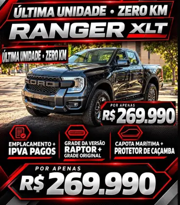 FORD RANGER 3.0 V6 TURBO DIESEL CD XLT 4X4 AUTOMÁTICO