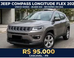 JEEP COMPASS 2.0 16V FLEX LONGITUDE AUTOMÁTICO JEEP COMPASS 2.0 16V FLEX LONGITUDE AUTOMÁTICO