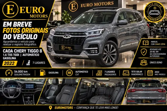 CAOA CHERY TIGGO 8 1.6 TGDI GASOLINA TXS DCT