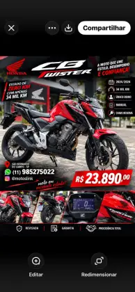 HONDA CB 300F TWISTER CBS 