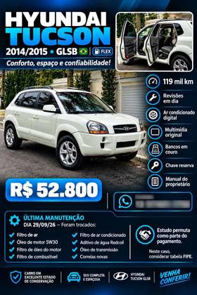 HYUNDAI TUCSON 2.0 MPFI GLS 16V 143CV 2WD FLEX 4P AUTOMÁTICO