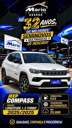 JEEP COMPASS 1.3 T270 TURBO FLEX LONGITUDE AT6