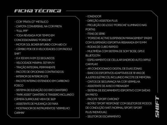 PORSCHE-911-3.0 24V H6 GASOLINA CARRERA 4 GTS CABRIOLET PDK PORSCHE-911-2023