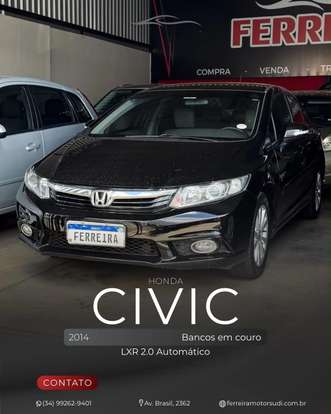 HONDA-CIVIC-2.0 LXR 16V FLEX 4P AUTOMÁTICO HONDA-CIVIC-2014