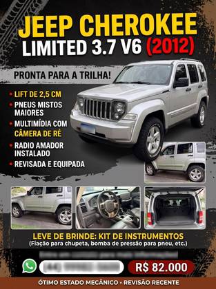 JEEP CHEROKEE 3.7 LIMITED 4X4 V6 12V GASOLINA 4P AUTOMÁTICO