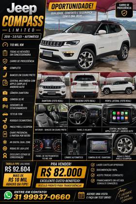 JEEP COMPASS 2.0 16V FLEX LIMITED AUTOMÁTICO