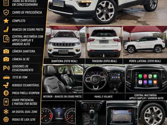 JEEP-COMPASS-2.0 16V FLEX LIMITED AUTOMÁTICO JEEP-COMPASS-2017