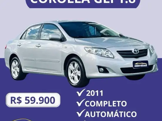 TOYOTA-COROLLA-1.8 GLI 16V FLEX 4P AUTOMÁTICO TOYOTA-COROLLA-2011