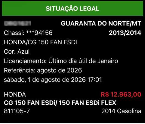 HONDA-CG 150 FAN ESDi-2014